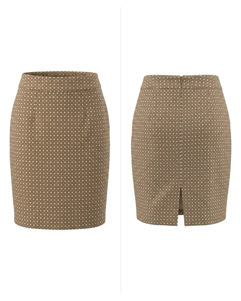 Banana Republic Brown Geometric Lined Pencil Skirt Women Size 2